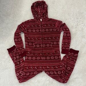 Forever 21 Festive Red and White Knit Onesie